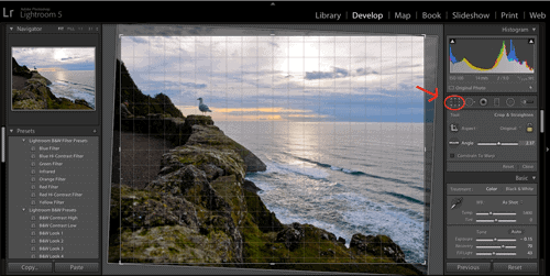 Leveling a Photo in Lightroom