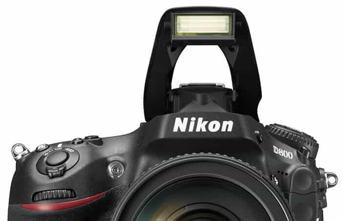 Nikon DSLR with pop-up flash