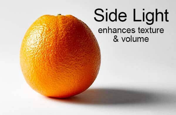 Lighting for Still Life Photography - side light