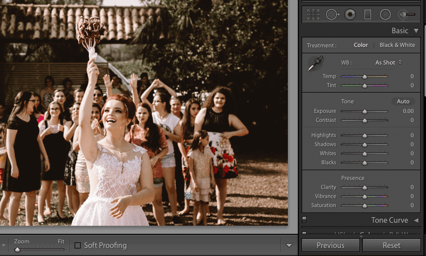 Step 6: Resetting the batch edits in lightroom