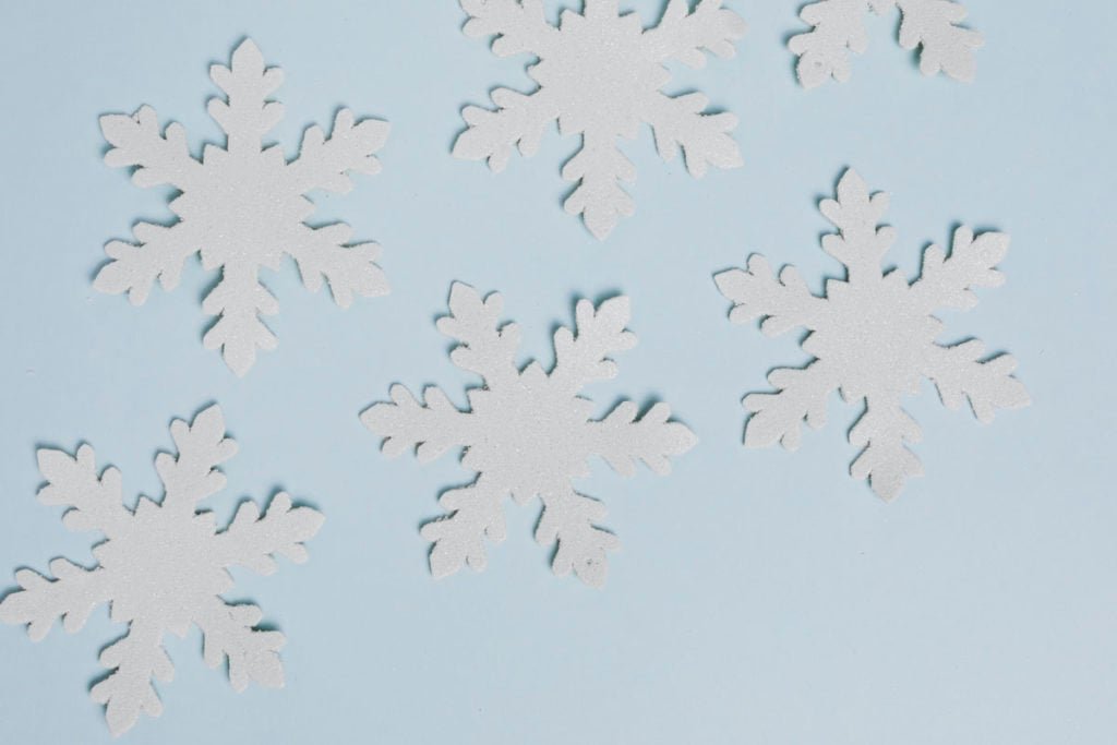 Snowflakes as an example of radial balance. 
