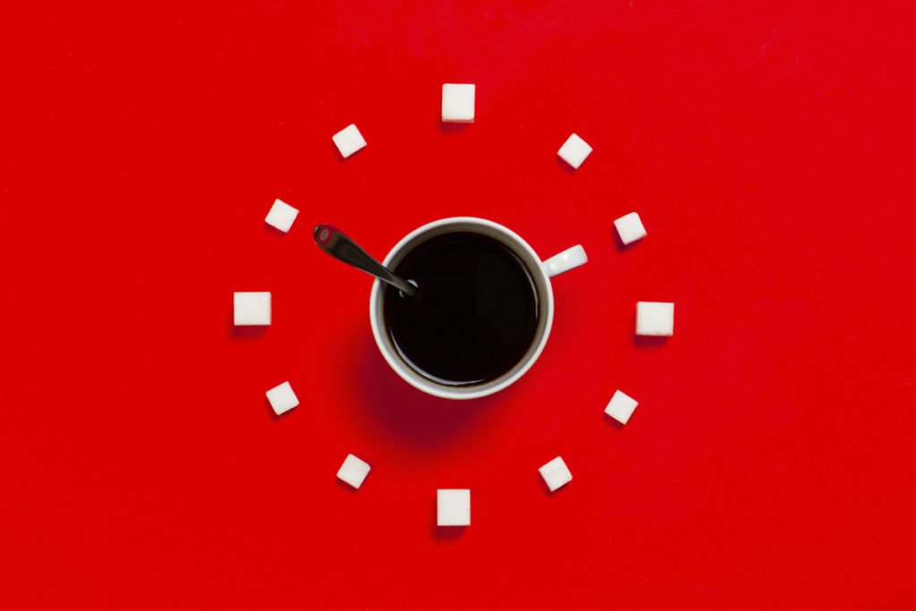Cups and plates can provide radial balance.