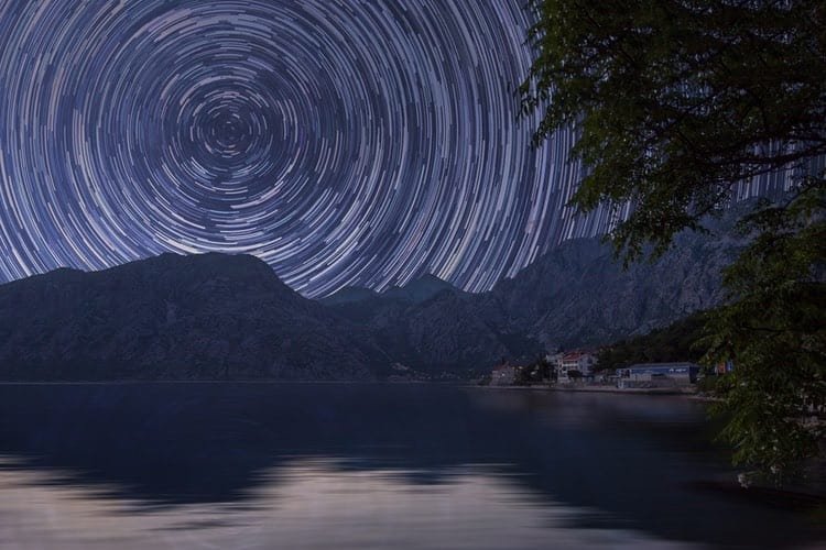 Star trail photography is one of the types of long exposure photography in landscapes