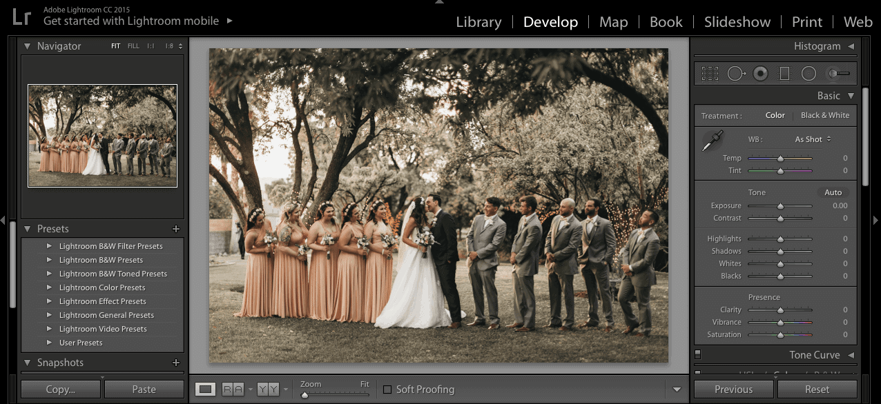Step 3: Applying the Preset to your Photos in Lightroom