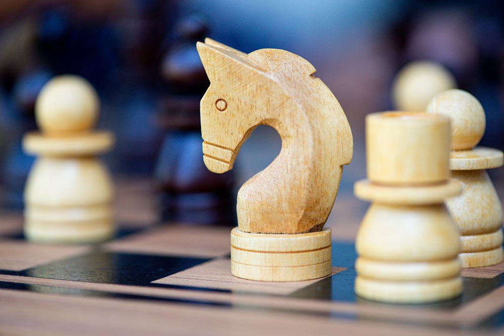 chess pieces on a board.