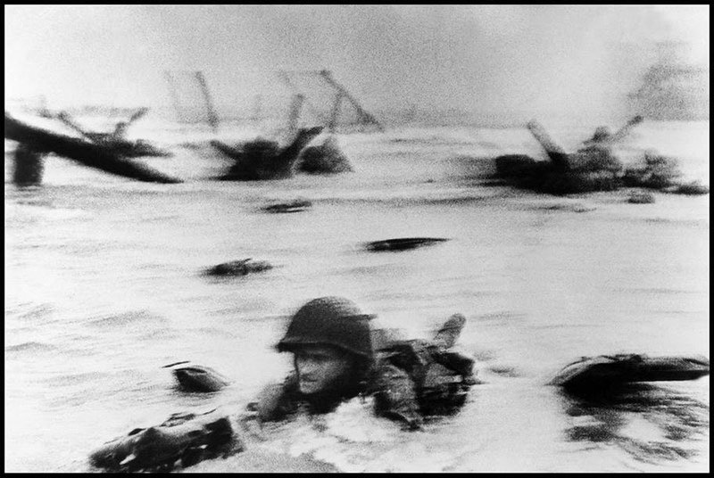 War documentary photography by Robert Capa - Documenting soldiers during world war II.