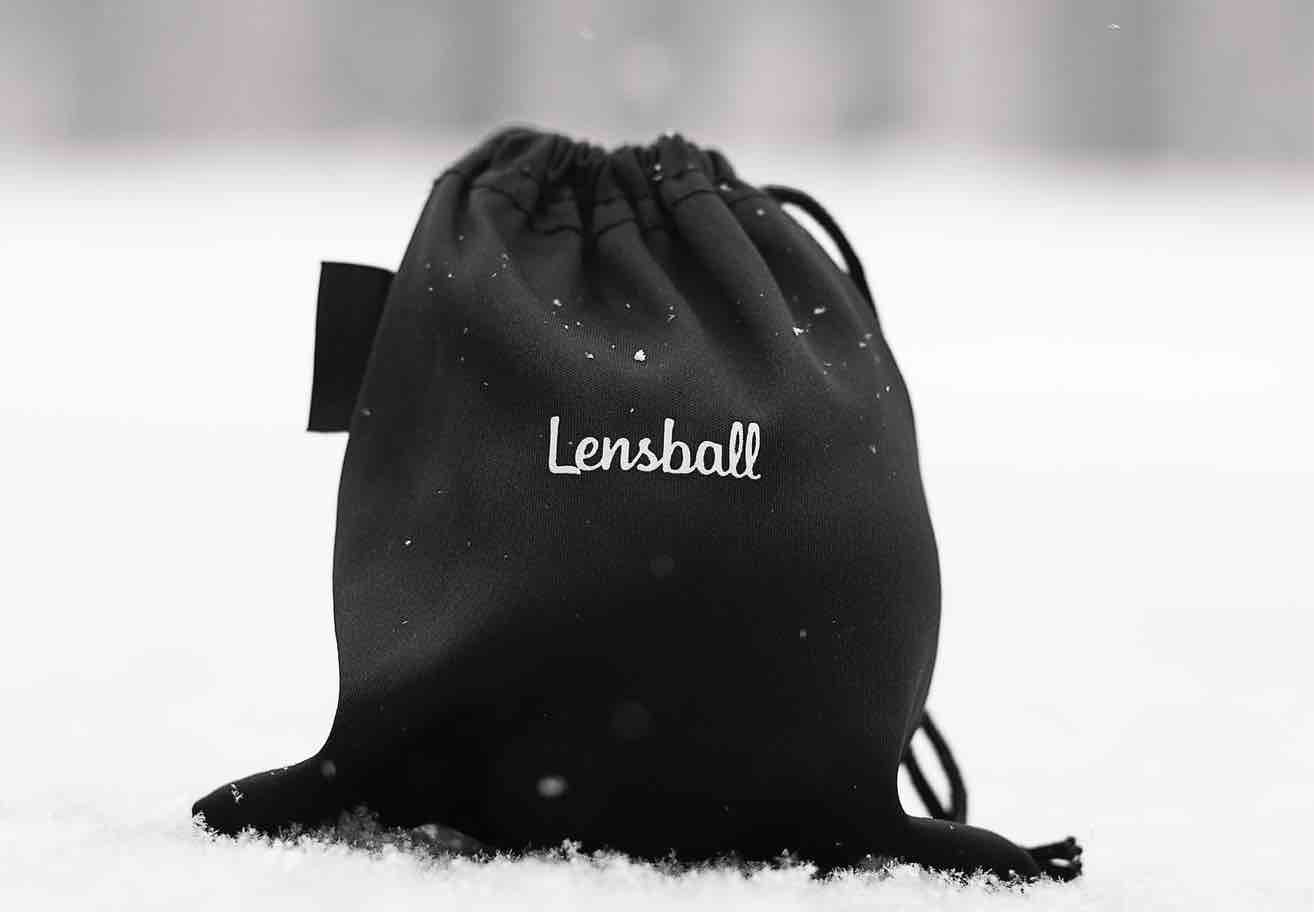 lensball in a black bag.