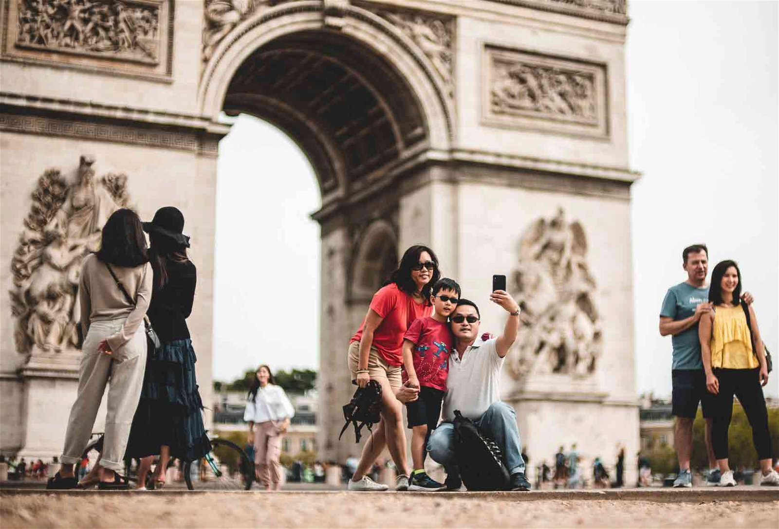 where to shoot at the arc de triomphe
