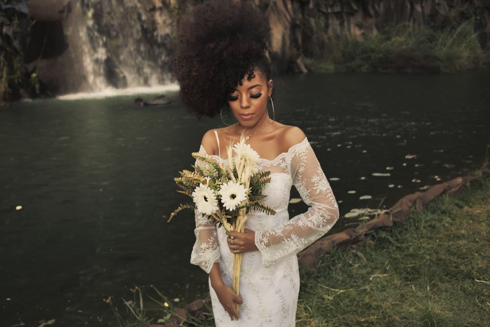 Bridal portraits are a great way to test out hair, makeup and dress.
