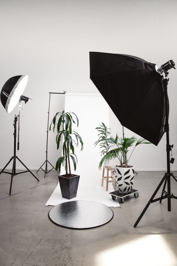 softboxes for product photos.