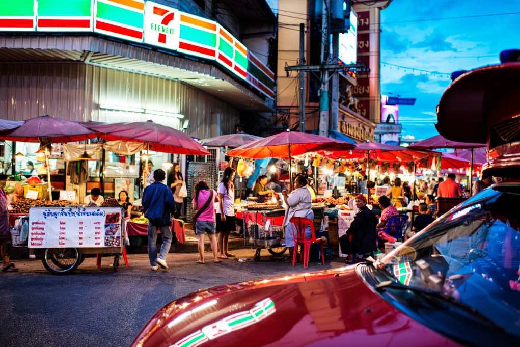 Chiang Mai evening street scene