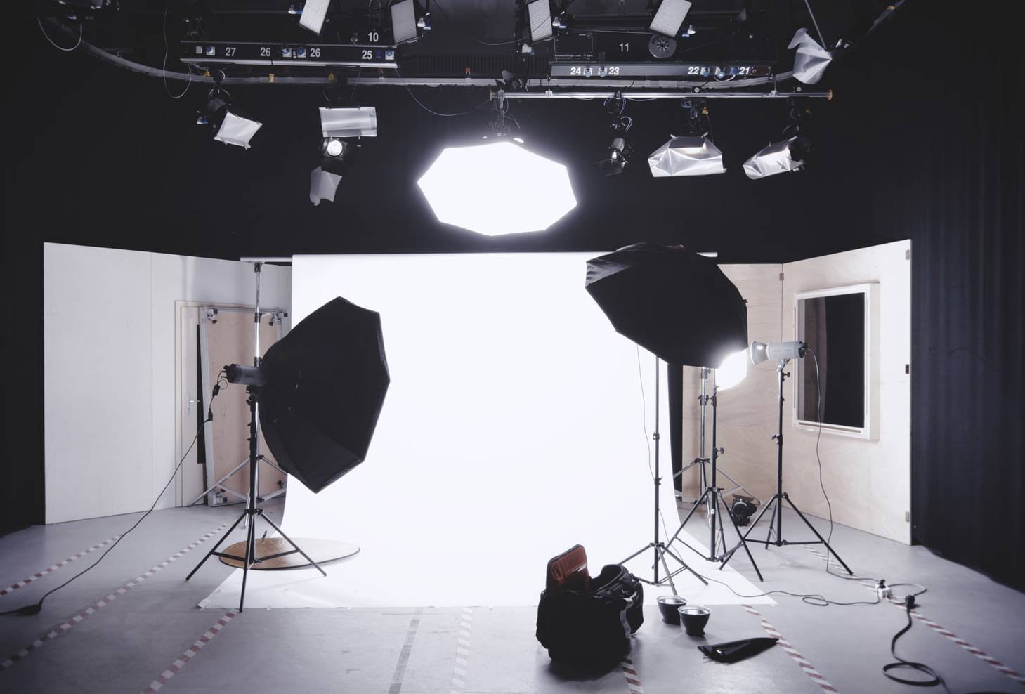 shooting products in a studio.