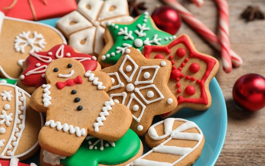 decorated cookies.